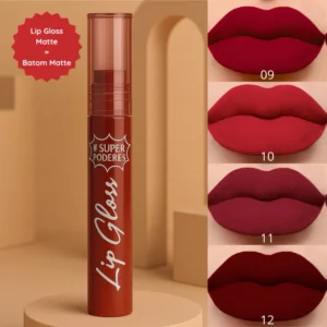 Batom Líquido Vermelho 24H Matte Escuro Longa Duração