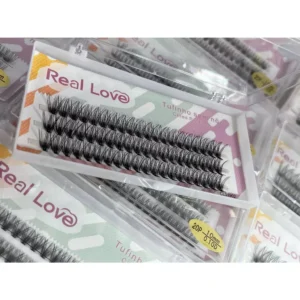 Tufos para cílios REAL LOVE 20 pelos / curvatura D